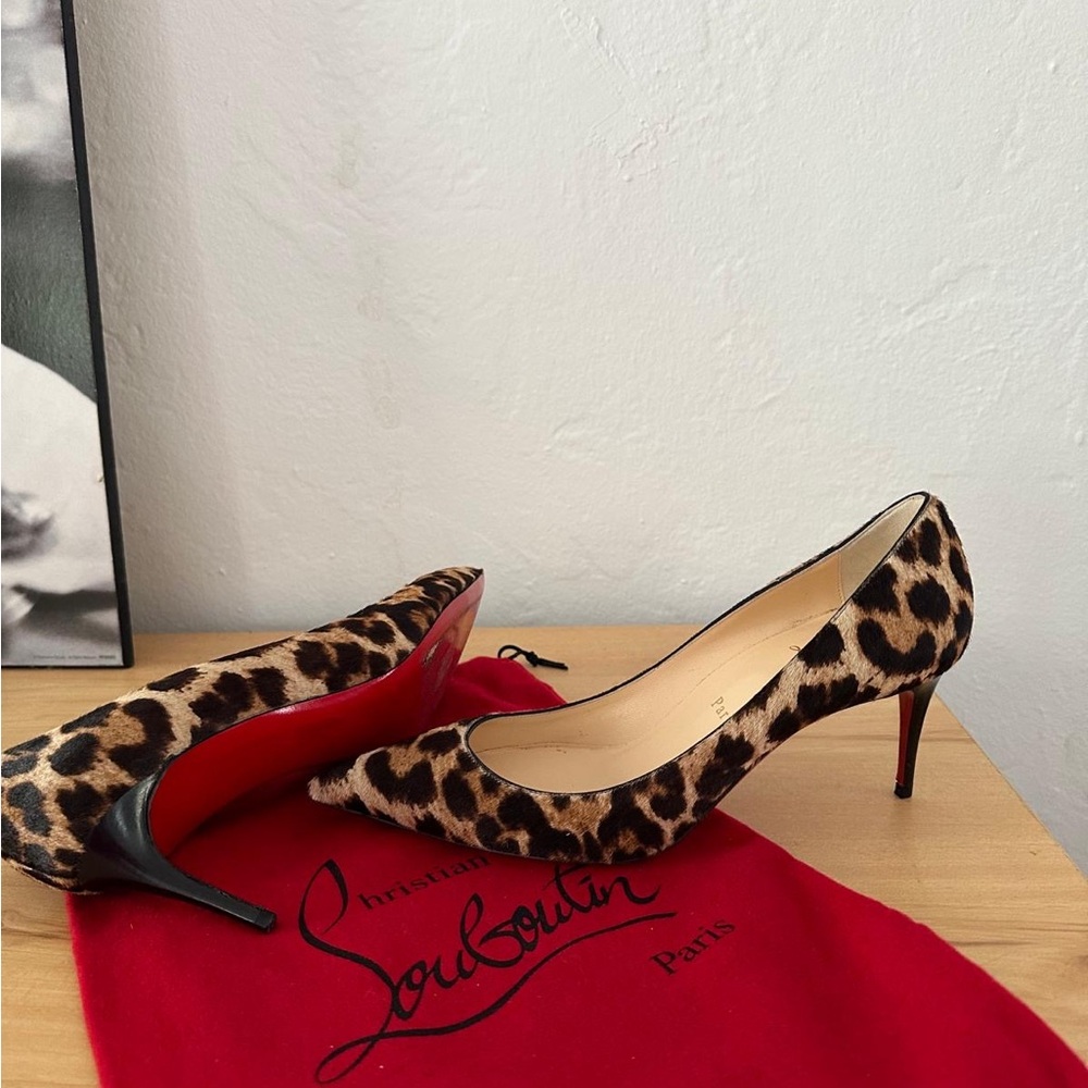 Christian Louboutins  pony hair leopard print